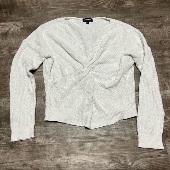 Express Long Sleeve Scrunch Front Sweater Size Medium - Picture 1 of 8